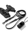 Black dachshund walk set with matching harness and leash — Doxie Warehouse
