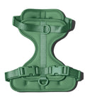 Forest Green dachshund harness with padded chest support panel — Doxie Warehouse