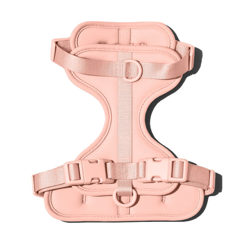 Light Pink dachshund harness with padded chest support panel — Doxie Warehouse