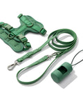 Forest Green dachshund walk set with matching harness and leash — Doxie Warehouse