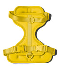 Yellow dachshund harness with padded chest support panel — Doxie Warehouse