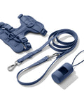 Midnight Blue dachshund walk set with matching harness and leash — Doxie Warehouse