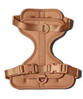 Mocha Brown dachshund harness with padded chest support panel — Doxie Warehouse