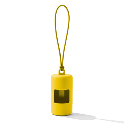 Yellow dachshund poop bag holder — Doxie Warehouse