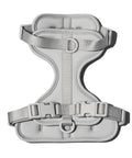 Light Gray dachshund harness with padded chest support panel — Doxie Warehouse