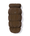 Espresso dachshund fleece puffer jacket with leash D-ring
