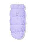 Light Purple dachshund fleece puffer jacket with leash D-ring
