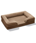 Brown Doxie Cloud Bed, three-quarter view
