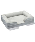 Light Gray Doxie Cloud Bed, three-quarter view