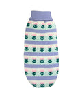 Lavender Floral dachshund sweater in lavender knit with white flowers