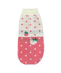 Pink Strawberry dachshund sweater in pink knit with strawberry pattern
