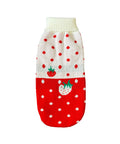 Red Strawberry dachshund sweater in red knit with strawberry pattern